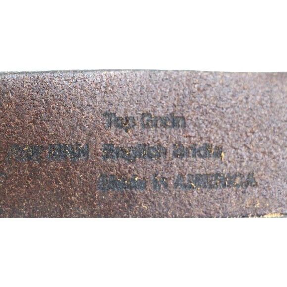 Carhartt BROWN GENUINE LEATHER 1 3/8"Wd CASUAL DRESS MEN'S BELT Sz 34 (t28 - Picture 8 of 14